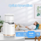 BRIOBITE Ice Cream Maker,Rechargeable Soft Ice Cream Machine with Low Noise,Compact for 1-2 Servings,Perfect for Sorbet,Gelato,Frozen Yogurt,White