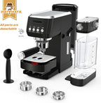 MAttinata Cappuccino Machine 20 Bar, Professional Espresso Machines for Home and Office with Automatic Milk Frothering System, Barista Compact Latte Maker for Coffee Lovers, Stainless Steel-Black