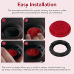Shower Head Ring and Seal Compatible with Breville Drip Coffee Makers BDC450 BDC400 BDC455, Replacement Breville Precision Brewer Accessories & Spare Parts, 1 Set