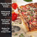 CucinaPro Pizza Stone for Oven, Grill or BBQ- 1/2" Extra Thick Cordierite Rectangular Baking Stone for Better Cooking- 15" x 12" Pan- Holds High Temp For Crispy Crust- Kitchen Tool Essential Must Have