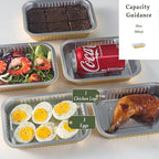 6" x 4" Shallow Heavy-Duty Aluminum Foil Pans with Snap-On Lids, 20oz, 5 Pack – Extra-Thick Disposable Foil Containers for Oven, Baking, Freezer & Food Storage