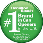 Hamilton Beach Walk 'n Cut Electric Can Opener for Kitchen,Use On Any Size,Automatic and Hand-Free,Cordless & Rechargeable,Easy Clean Removable Blade,Black (76501G),(Pack of 2)