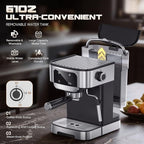 Espresso Machine 20 Bar, Professional Espresso Maker with Power Milk Frother, Compact Espresso Coffee Machine With LED Touch Screen for Home Latte, Cappuccino, 61OZ Removable Water Tank 2026