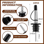 Mifoci Acacia Wood 3 Tier Bar Glass Rimmer Bartender Tool with 12 Pcs Stainless Steel Classic Bottle Pourers, Bar Caddy with 6 Compartment, 1000 Pcs Coffee Cocktail Stirrers, 200 Napkins