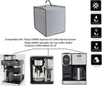 AF-WAN Silver Grey Coffee Maker Cover, Waterproof, UV Resistant, Compatible with Ninja CFN601, CM401, Cuisinart SS-16