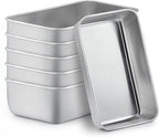 TeamFar Loaf Pans for Baking, 9 × 5 Inch Stainless Steel Loaf Bread Pans Tins for Homemade Bread/Brownies, Healthy & Sturdy, Oven & Dishwasher Safe - Set of 6