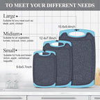 Plastic Cutting Board, 3 Pieces Dishwasher Safe Cutting Boards with Juice Grooves, Easy Grip Handle, Non-Slip, with Grinding Area for Grinding Garlic and Ginger（aqua）