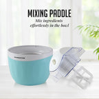OVENTE Electric Ice Cream Maker with Easy-Lock Lid, 1QT Freezer Bowl for Healthy & Homemade Frozen Yogurt, Sorbet and Gelato, Mini Kitchen Appliance Ideal for Summer Desserts for Kids, Blue ICM110BL