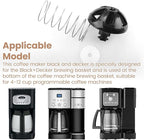 Coffee Replacement Brew Basket Spring Loaded Stopper Kits For Decker Hamilton Coffee Maker Parts and Mr. Coffee Black, Compatible with Majority 4-12 Cup Drip Coffee Makers - 990117900 990237500
