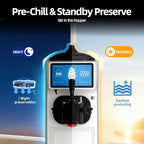 Soft Serve Ice Cream Machine, 4 to 4.5 Gal/H Ice Cream Maker 7 Inch Screen Soft Serve Machine with Pre-Cooling & Fresh-Keeping, 6L Stainless Hopper, Enclosed Body for Home Party Café Store