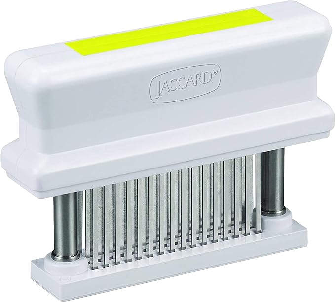 Jaccard 200348T, 48 Blade Durable Meat Tenderizer with Stainless Steel Razor Sharp Needle, Cooking Gadget for Tenderizing Chicken, Beef, Pork, Veal, BBQ, Yellow