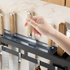 Wall Mount Utensil Rack, 15.7inch Pot Hangers for Kitchen, Kitchen Utensil Hanger for Spoons, Knives, Forks, Chopsticks, Knife Rack