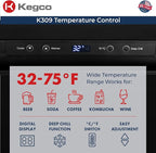 Kegco Kegerator 24" Wide Triple Tap Black Digital Beer Dispenser K309B-3