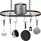 20 Inch Pots and Pans Organizer Hanging Rack Pot and Pan Organizer with 20 S Hooks for Home, Restaurant, Kitchen Cookware, Utensils, Books, Household(Bronze)