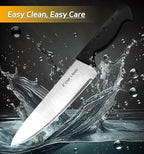 Knife Set, 6-Piece Kitchen Knife Set, German High Carbon Stainless Steel, Durable & Easy Clean Knife Block, Black