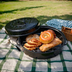 Oval Roasting Pan with Lid and Rack 18" Large Roaster Pan Set Comes With Lron Rack Enamel Cook Ware Dishwasher Compatibility Granite Oven Roaster