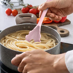 AOTHOD Silicone Cooking Utensils Set - 446°F Heat Resistant Kitchen Utensils, Spatula,Turner Tongs,Spoon,Whisk,Kitchen Utensil Gadgets Tools Set for Nonstick Cookware,Dishwasher Safe BPA Free(Pink)