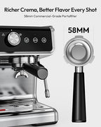 EUHOMY Espresso Machine with Grinder, 30 Grind Settings, 20 Bar Coffee Maker with 58mm Portafilter, Expresso Coffee Machines with Touch Screen for Home, Milk Frother for Latte & Cappuccino