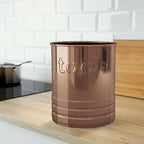nu steel Utensils holder "TOOLS" embossed 2 qt Copper finish