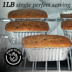 (55 Pack) 1LB Mini Foil Loaf Pans - 1 Pound Disposable Aluminum Baking Pans for Individual Bread, Cake, Meatloaf - Small Loaf Pans with Liners, Small Bread Tins 6 x 3.5 x 2