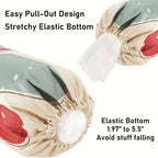 2PCS Boho Plastic Bag Holder for Kitchen Essentials, Reusable Hanging Grocery Bag Organizer, Washable Large Grocery Trash Garbage Bags Storage Dispenser Boho Kitchen Decor-06