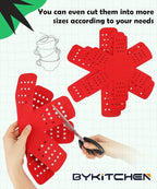 BYKITCHEN Pan Protectors for Stacking, Pot and Pan Separators Pads with Stars, Pot Protectors for Stacking and Protecting Your Cookware(6pcs & 3 Sizes)
