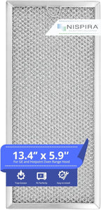 Nispira WB06X10596 Microwave Replacement Grease Filter 13.4" x 5.9" Compatible with GE Whirlpool Microwave Range Hood WB06X10596, 1 Pack
