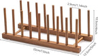 HBlife Acacia Wooden Dish Dying Rack Pot Lid Plate Organizer Holder for Cabinet, Cutting Board Stand Drainer Storage Plate Rack for Dish, Pot Lid, Bowl, Cup, Cutting Board and Books