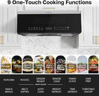 ThermoMate 30" Over the Range Low Profile Microwave Oven with Sensor Cooking, 1.2 Cu.Ft Slim, 1000 Cooking Watts, Voice Control, Multi-Stage Cooking, 400 CFM