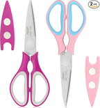 Mr. Pen- All Purpose Kitchen Shears with Protective Sheath, 2pcs, 8 Inch, Dishwasher Safe, Stainless Steel Food Scissors with Micro-Serrated Blades, Soft Grip, Durable Utility Kitchen Shears