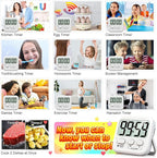 Antonki 2 Pack Digital Timer for Kids, Magnetic Countdown Kitchen Timers for Cooking, Egg, Classroom, Teacher, Exercise, Study, Oven - Battery Included