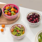 Salad Spinner - Salad Washer Spinner and Dryer, Colander Strainer Food Washing Bowl, Stable Kitchen Tool, Efficient Veggie Prep | Kitchen Home Travel For Draining Cooking Picnic Use