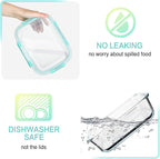 30 Pieces Glass Food Storage Containers with Upgraded Snap Locking Lids,Glass Meal Prep Containers Set - Airtight Lunch Containers, Microwave, Oven, Freezer and Dishwasher Friendly (Green)
