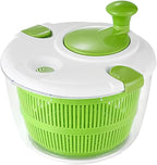Large 5 Qt Salad Spinner - Lettuce Spinner, Fruit Washer & Vegetable Dryer with Colander & Drain Bowl, Wash Quick and Easy Green Salads, BPA Free