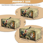 Rooster Sunflower Print Toaster Oven Dust-proof Cover Heat-Resistant Kitchen Small Appliance Air Fryer Covers Universal Washable Microwave Oven Covers (Large-18.5 * 22.5 * 12.99 inches)
