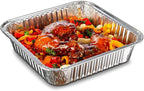 Waytiffer 25pack- 8 x 8 Aluminum foil Pans Disposable Heavy Duty Square baking Cake Pan, Cooking Tins Homemade Breads Oven Pans,Foil Pan, Baking pan Roasting