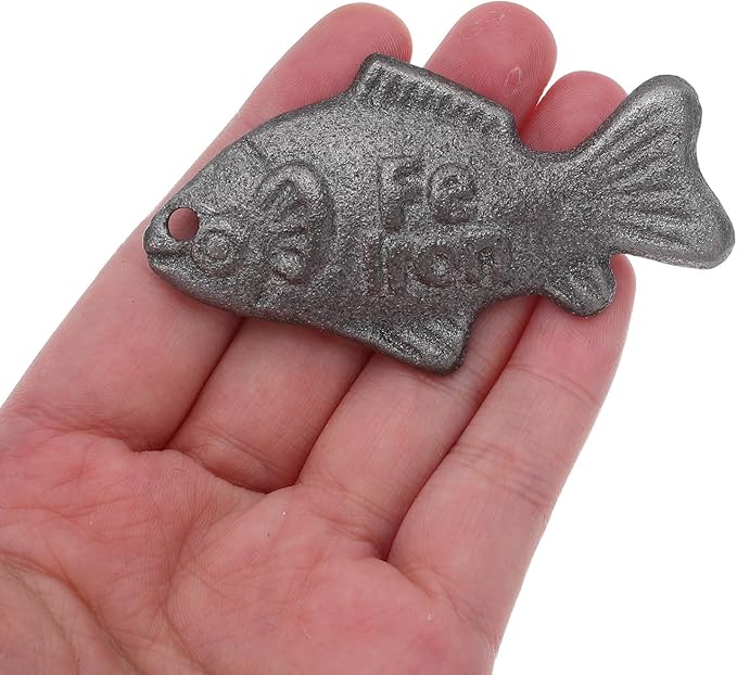 MAGICLULU Cast Iron Fish Cooking Tool 2-Pack Natural Iron Supplement for Vegan Nutrition Athletes Pregnant Women Safe Boost for Cooking Soups and Foods