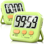 Antonki 2 Pack Digital Timer for Kids, Magnetic Countdown Kitchen Timers for Cooking, Egg, Classroom, Teacher, Exercise, Study, Oven - Battery Included