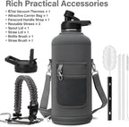 DYSANKY Insulated Water Bottle | Thickened Stainless Steel for Gym and Hiking with Straw, Carrier Bag, Handle Strap | BPA-Free 87 oz