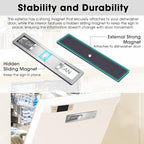 Clean Dirty Magnet for Dishwasher, Premium Stainless Steel, Dirty/Clean Speckled Design, Durable Magnet & Clear Indicators with Extra Tape (Silvery-Gray-01)