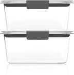 Rubbermaid Brilliance BPA-Free Food Storage Containers, Medium Deep, 4.7 Cup, Airtight & Leak-Proof, Microwave & Dishwasher Safe, 4 Count (Pack of 2)