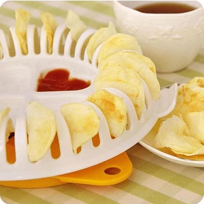 Potato Chip Tray Maker Set, Microwave Potato Chip Maker Tray Set, Homemade DIY Potato Chip Maker Tray Set, Gadgets Kitchen Cooking Accessories Tools (1)