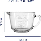 Anchor Hocking Batter Bowl, 2 Quart Glass Mixing Bowl
