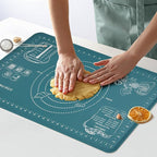 DANIA & DEAN [Pro Edition] 1.1mm Heavy-Duty Silicone Pastry Mat with 4.5mm Raised Edge, Exclusive Mom Theme 26"x16" Large Baking Mat for Rolling Dough, Non-Slip Spill-Proof Kneading Mat, Gift for Mom