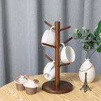 MyLifeUNIT Mug Holder Tree, Coffee Cup Holder with 6 Hooks (Brown)