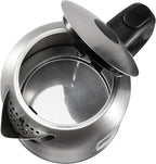 Amazon Basics Electric Kettle, Tea Kettle & Water Boiler with Auto Shut-Off, Boil Dry Protection, Strix Thermostat, BPA-Free, 1500W, 1.1Qt (1L), Stainless Steel, New Model, Black & Silver