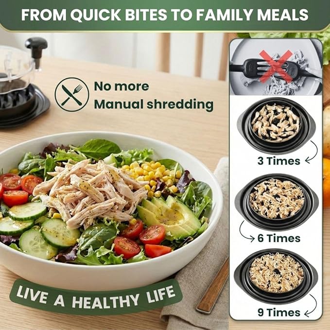 Chicken Shredder Tool, Meat Shredder Tool Twist, Large Chicken Breast Shredder, Food Shredders for Kitchen, Meat Shredder Twist for Pulled Pork, Chicken Grinder Gadget with Wine Opener