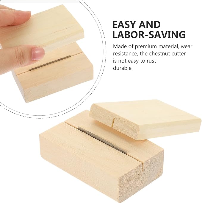 GARVALON Manual Chestnut Opener Nut Crackers Cross Cutter Tool for Home Use Convenient Nut Cracking Gadget Kitchen Specialty Tool