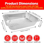 9x13 Aluminum Foil Pans, 20 Pack Disposable Trays Half Size Heavy Duty Tin Pans Deep Food Containers For Cooking, Meal Prep, Baking, Roasting, Chafing, Heating or Steam Table