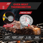 AWLKIM 5 Pack Professional Kitchen Food Thermometer Set – Includes Instant Read Digital Meat Thermometer, Oven-Safe, Ambient Oven Monitoring, Fridge & Candy/Deep Fry for Cooking, BBQ, Baking